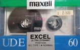 Compact Cassette Maxell UDE 60 "EXCEL" Type I Normal 1987 Indonesia