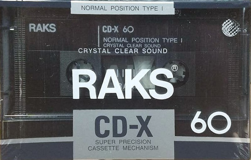 Compact Cassette RAKS CD-X 60 Type I Normal 1990 Europe