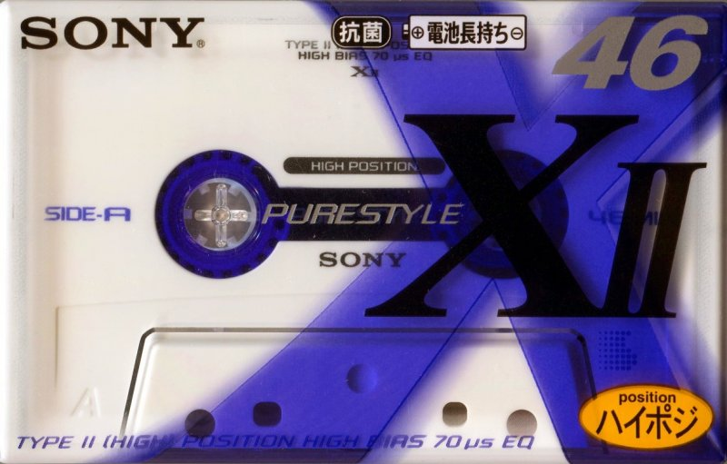 Compact Cassette Sony XII 46 "Purestyle C-46X2D" Type II Chrome 1997 Japan