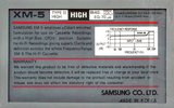 Compact Cassette Samsung XM-5 90 Type II Chrome 1985 Europe