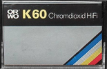 Compact Cassette ORWO 60 Type II Chrome 1985 East Germany