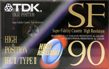 Compact Cassette TDK SF 90 "SF-90ET" Type II Chrome 1992 Europe
