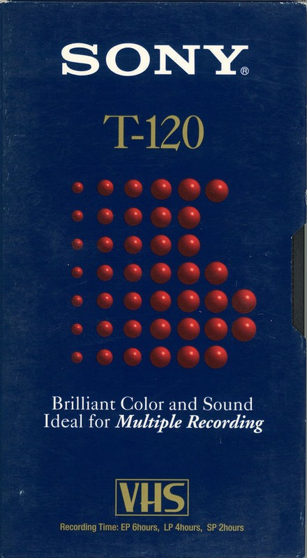 VHS, Video Home System Sony 120 "T-120ESD" Type I Normal 1993 North America