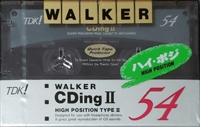Compact Cassette TDK Walker CDing 2 54 "WCD2-54" Type II Chrome 1992 Japan