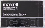 Compact Cassette Maxell Professional Industrial P/I 60 Type I Normal 1996 USA