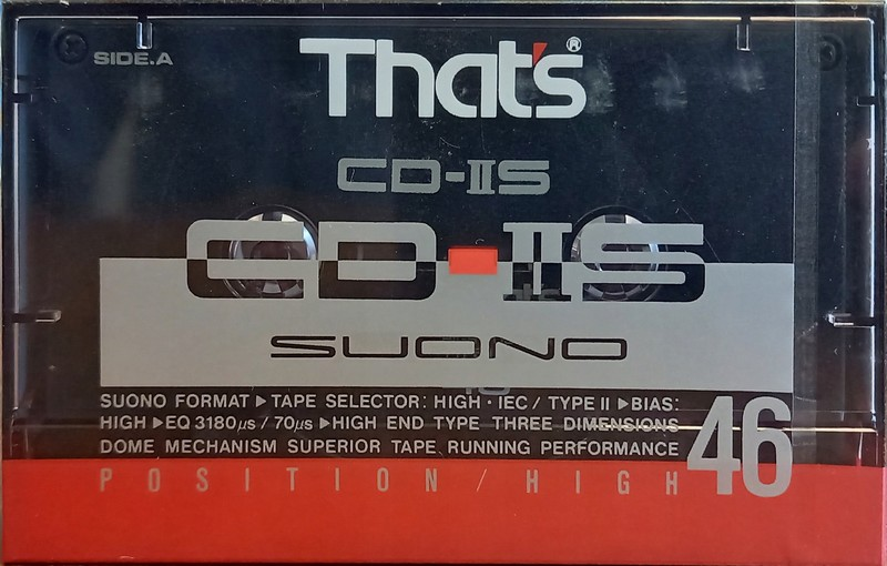 Compact Cassette Thats CD-IIS 46 Type II Chrome 1989 Japan