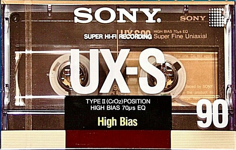 Compact Cassette Sony UX-S 90 Type II Chrome 1988 USA