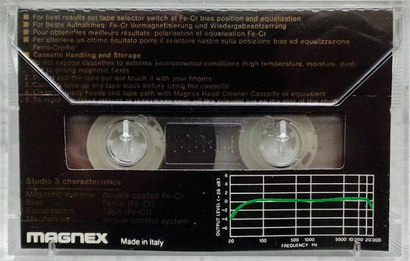 Compact Cassette Magnex Studio 3 60 Type III Ferro Chrome 1979 Europe