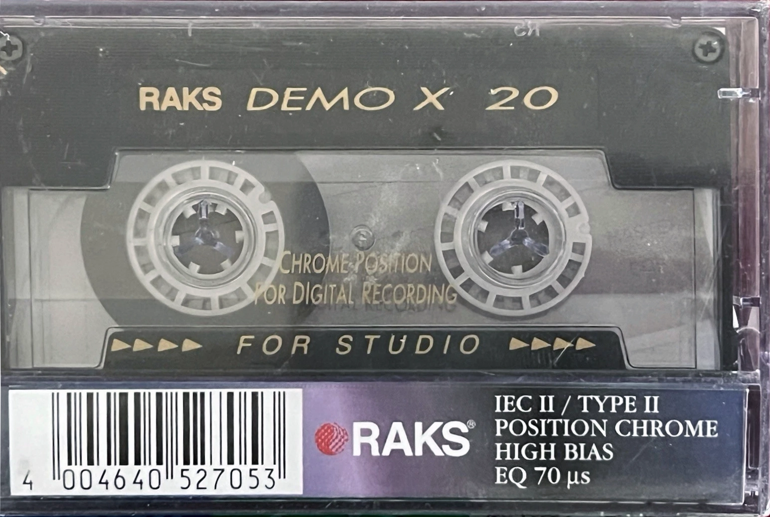 Compact Cassette RAKS 20 "Demo X for Studio" Type II Chrome Europe