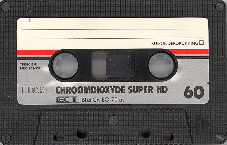 Compact Cassette Hema Chroomdioxyde Super HD 60 Type II Chrome 1983 Netherlands