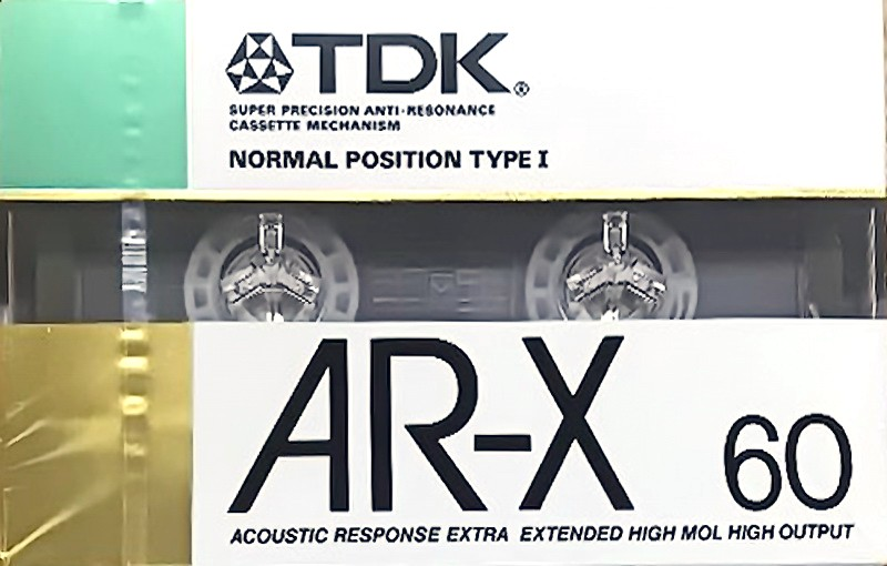 Compact Cassette TDK AR-X 60 "AR-X60G" Type I Normal 1987 Japan