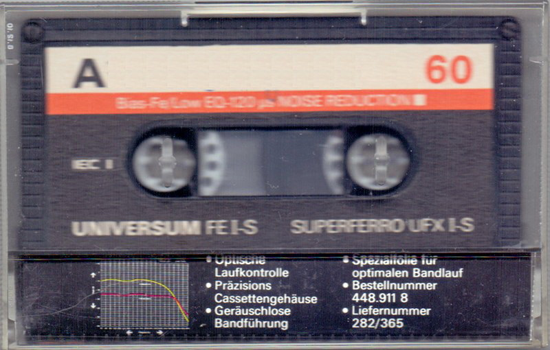 Compact Cassette Universum UFX I-S 60 Type I Normal 1983 Europe