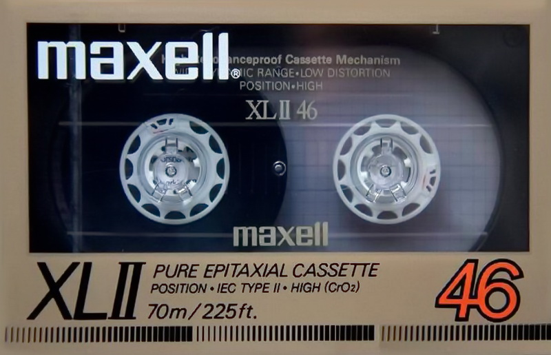Compact Cassette Maxell XLII 46 Type II Chrome 1986 USA