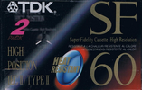 2 pack TDK SF 60 "SF-60ET" Type II Chrome 1992 Europe