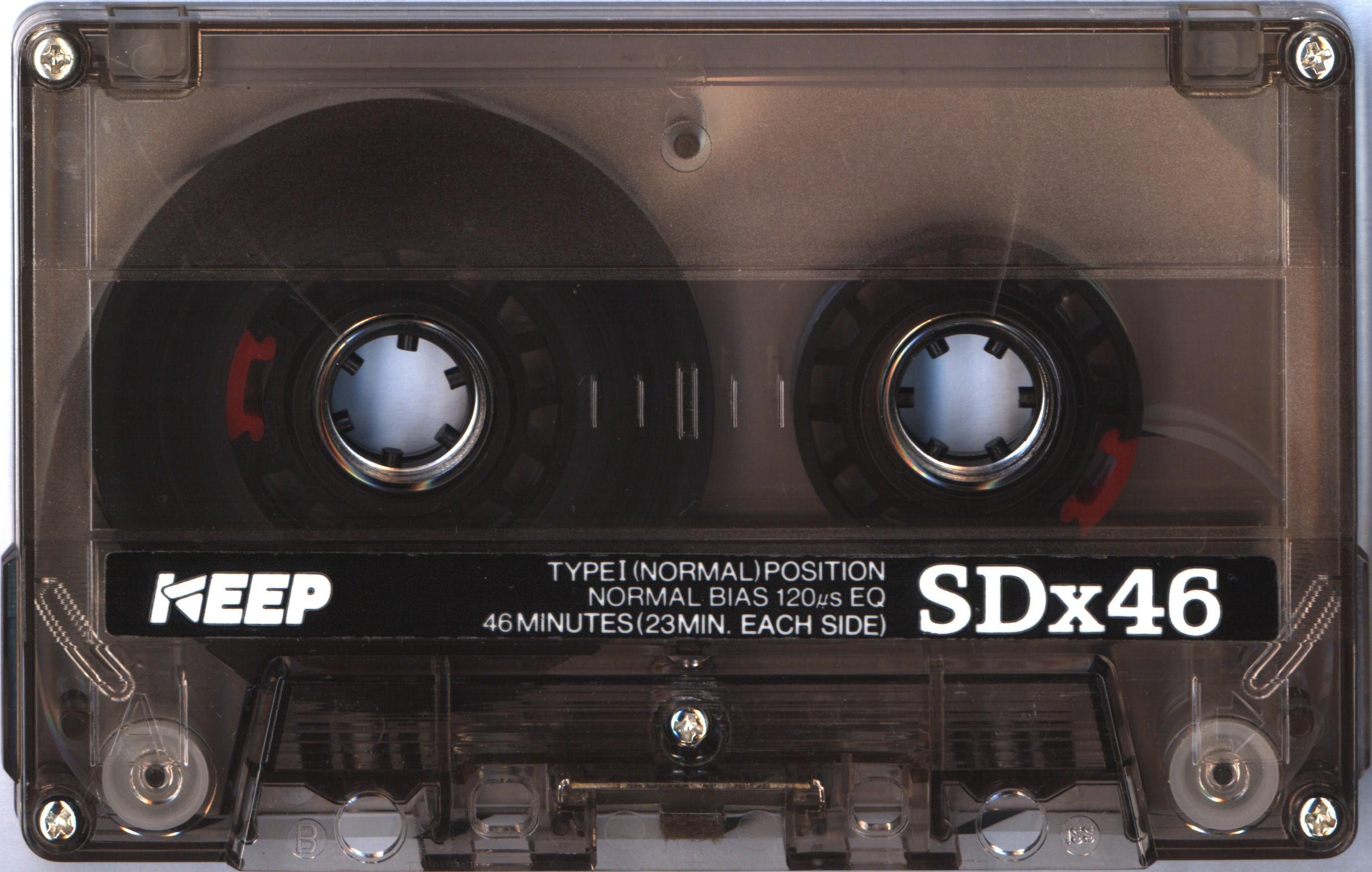 Compact Cassette KEEP SDX 46 Type I Normal 1986 Japan