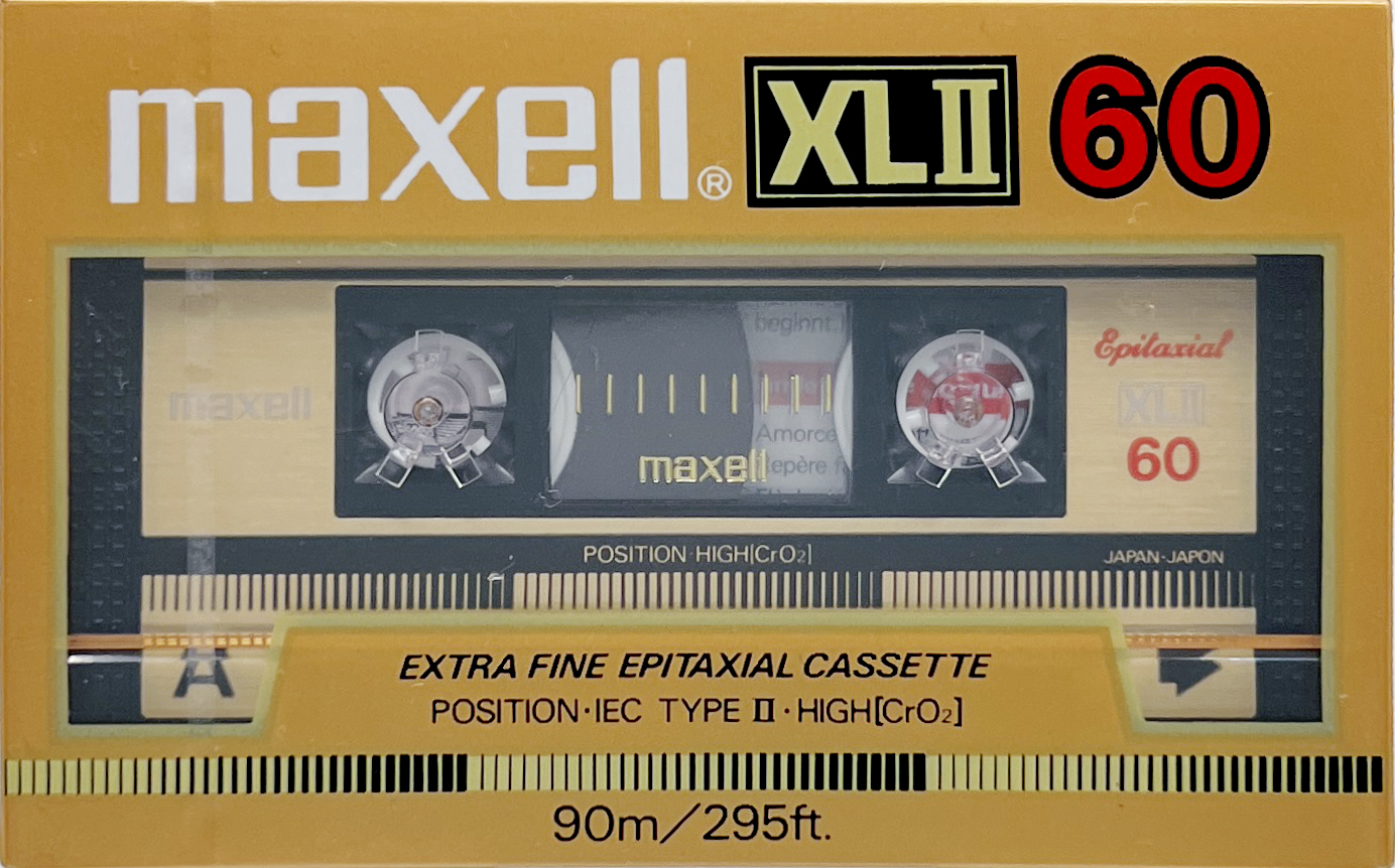 Compact Cassette Maxell XLII 60 "with line" Type II Chrome 1985 Europe