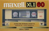 Compact Cassette Maxell XLII 60 "with line" Type II Chrome 1985 Europe