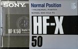 Compact Cassette Sony HF-X 50 Type I Normal 1989 Japan