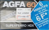 3 pack AGFA Superferro HDX 60+6 Type I Normal 1985 France