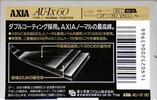 Compact Cassette AXIA AU-Ix 60 "AU-1X 60" Type I Normal 1991 Japan