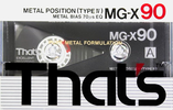 Compact Cassette Thats MG-X 90 Type IV Metal 1989 Europe