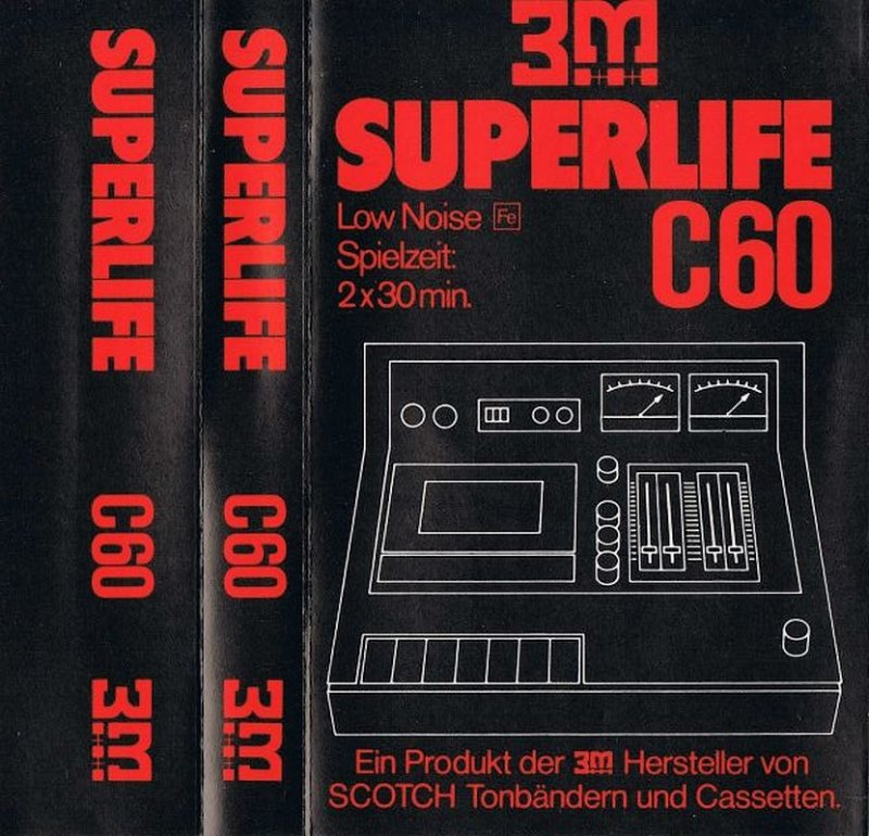 Compact Cassette 3M Superlife 60 Type I Normal Europe