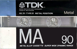 Compact Cassette TDK MA 90 Type IV Metal 1988 Australia, Europe