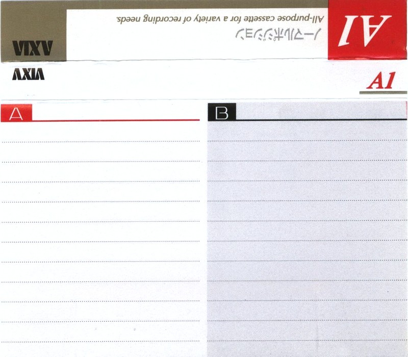 Compact Cassette AXIA A1 10 "A1SA10" Type I Normal 1993 Japan