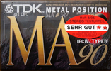 Compact Cassette TDK MA 90 "MA-90EA" Type IV Metal 1994 Europe