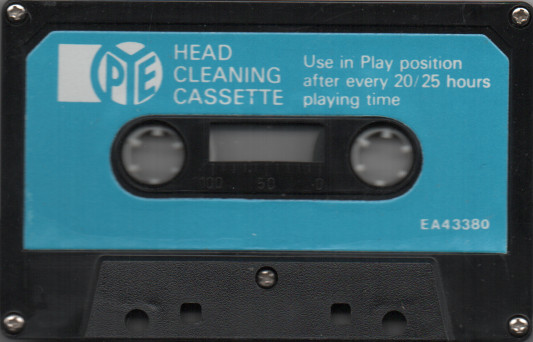 Compact Cassette Pye "EA43380" Cleaning Cassette UK