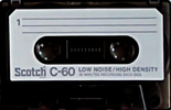 Compact Cassette Scotch 60 Type I Normal 1975 USA