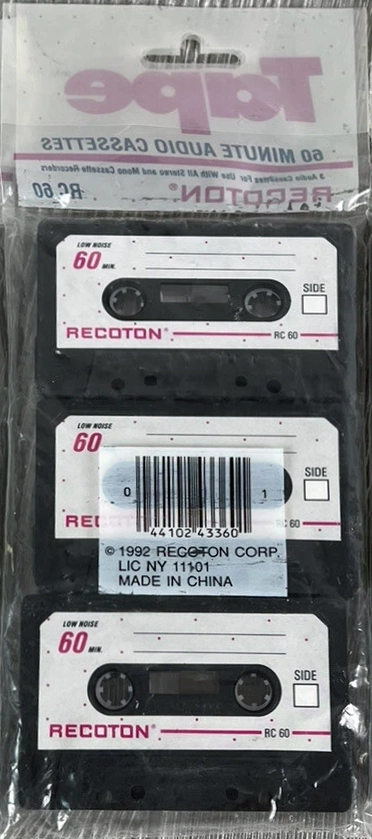 Soft Pack Recoton RC 60 Type I Normal 1992 USA