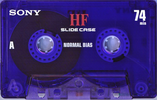 Compact Cassette Sony HF 74 "C-74HFSL" Type I Normal 1999 North America
