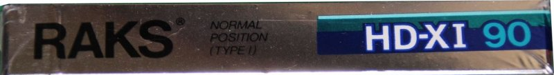 Compact Cassette RAKS HD-XI 90 Type I Normal 1989 Europe