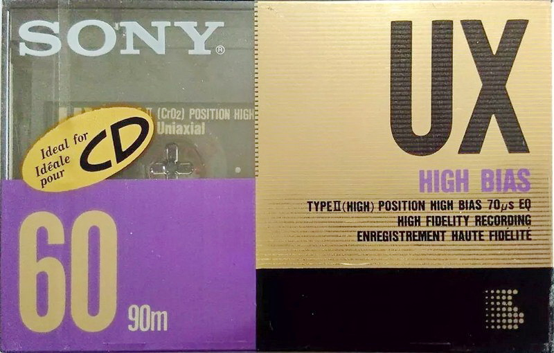 Compact Cassette Sony UX 60 Type II Chrome 1990 North America
