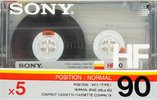5 pack Sony HF 90 Type I Normal 1986 Europe