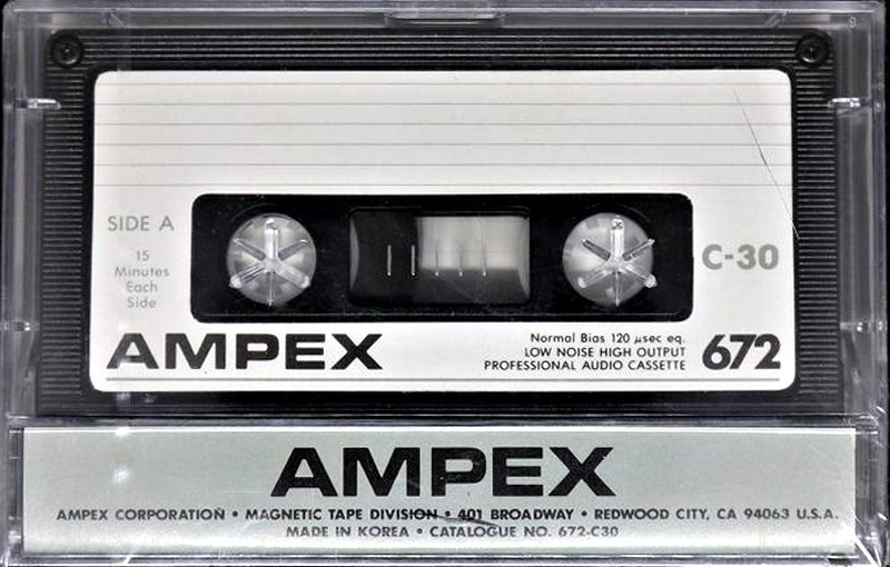 Compact Cassette Ampex 672 30 Type I Normal 1985 USA