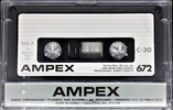 Compact Cassette Ampex 672 30 Type I Normal 1985 USA