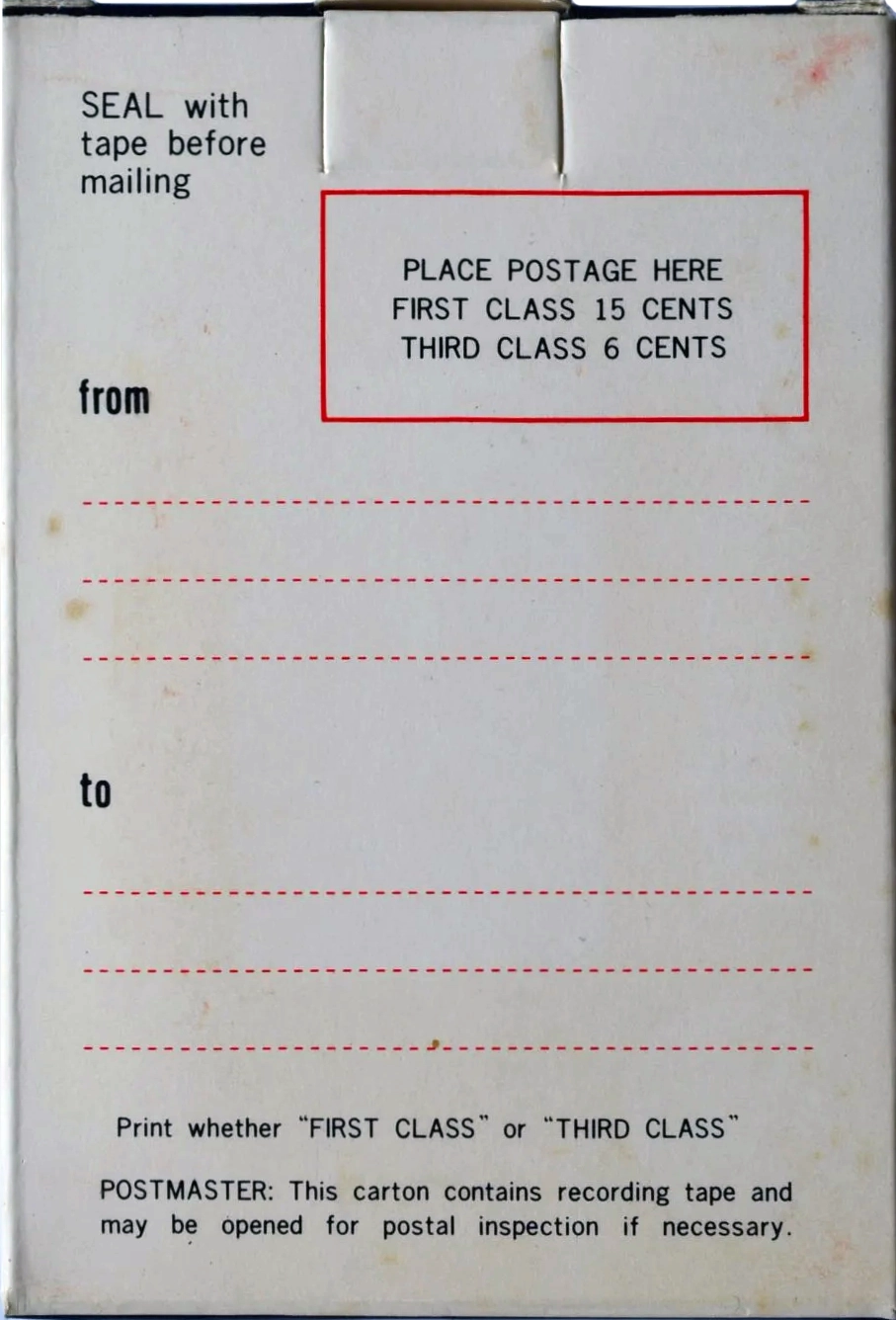 Compact Cassette GE / General Electric 60 Type I Normal 1967 USA