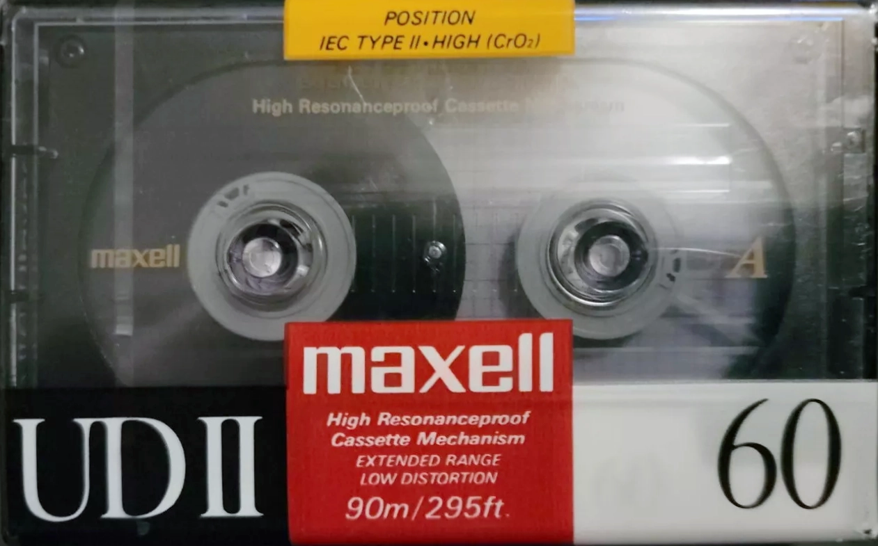 Compact Cassette Maxell UDII / UD2 60 Type II Chrome 1989 USA