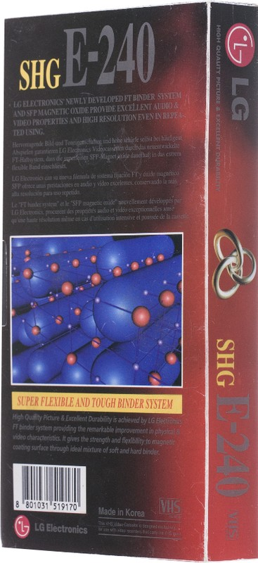 VHS, Video Home System LG SHG 240 Type I Normal 1990 Europe