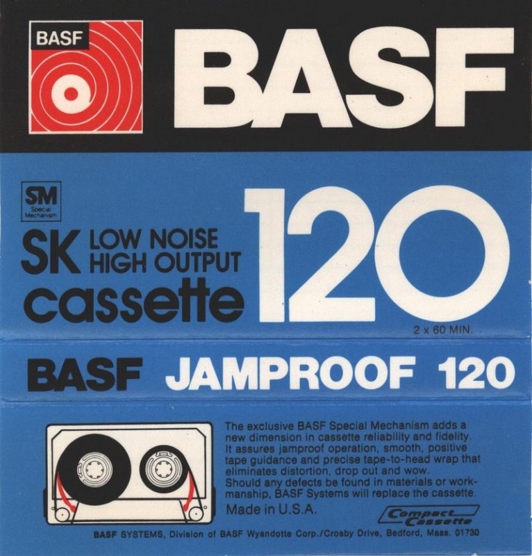 Compact Cassette BASF SK 120 Type I Normal 1974 USA