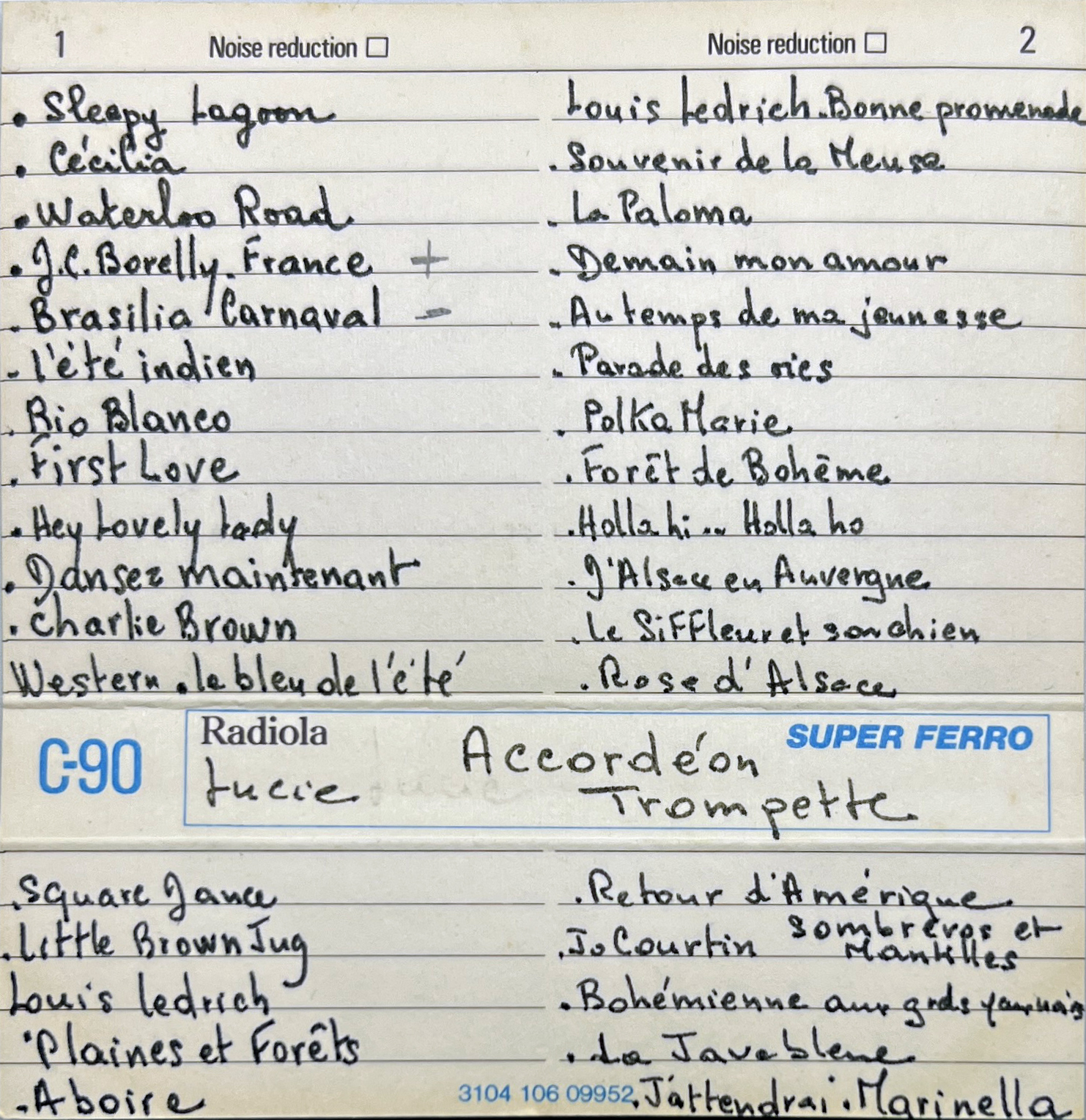 Compact Cassette Radiola Super Ferro 90 Type I Normal 1978 Europe