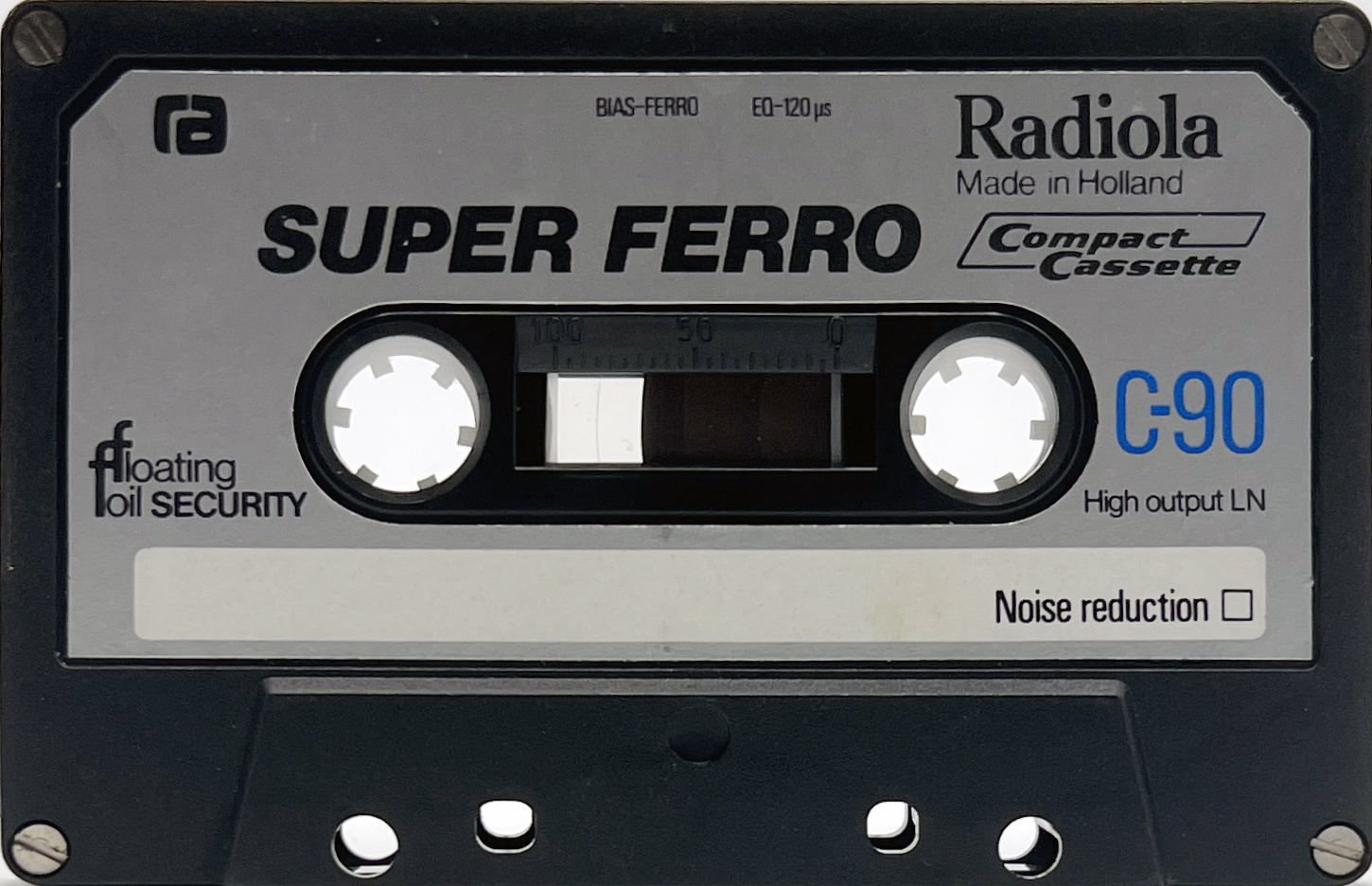 Compact Cassette Radiola Super Ferro 90 Type I Normal 1978 Europe