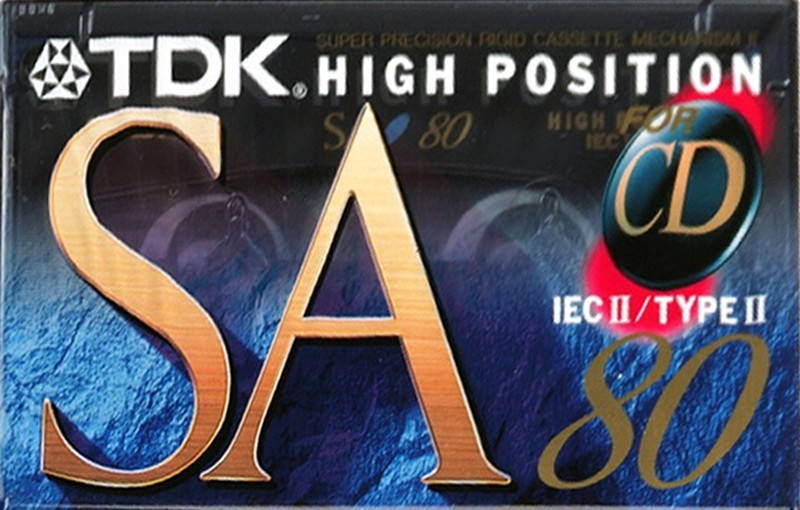 Compact Cassette TDK SA 80 "SA-80EA" Type II Chrome 1995 Europe