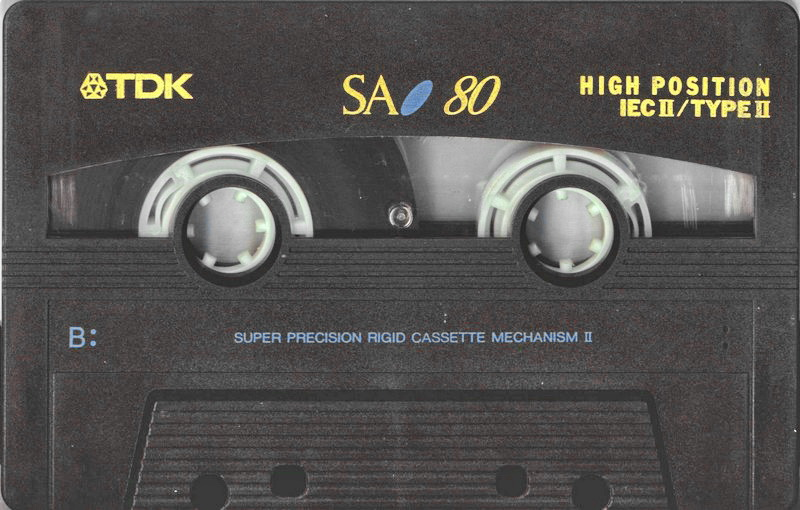 Compact Cassette TDK SA 80 "SA-80EA" Type II Chrome 1995 Europe