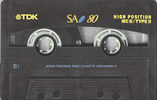 Compact Cassette TDK SA 80 "SA-80EA" Type II Chrome 1995 Europe