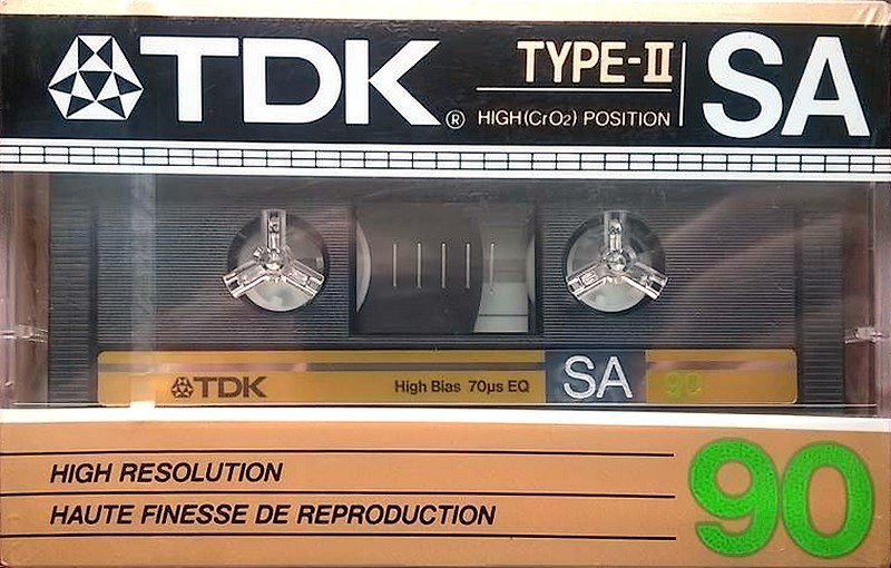 Compact Cassette TDK SA 90 Type II Chrome 1987 North America