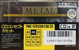 Compact Cassette Sony CDix IV 46 "CDIX4 46N" Type IV Metal 1990 Japan