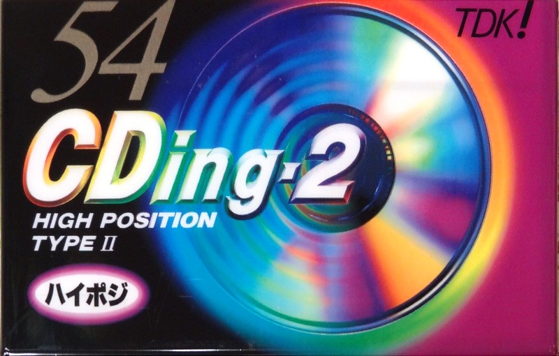Compact Cassette TDK CDing 2 54 "CD2-54G" Type II Chrome 1996 Japan